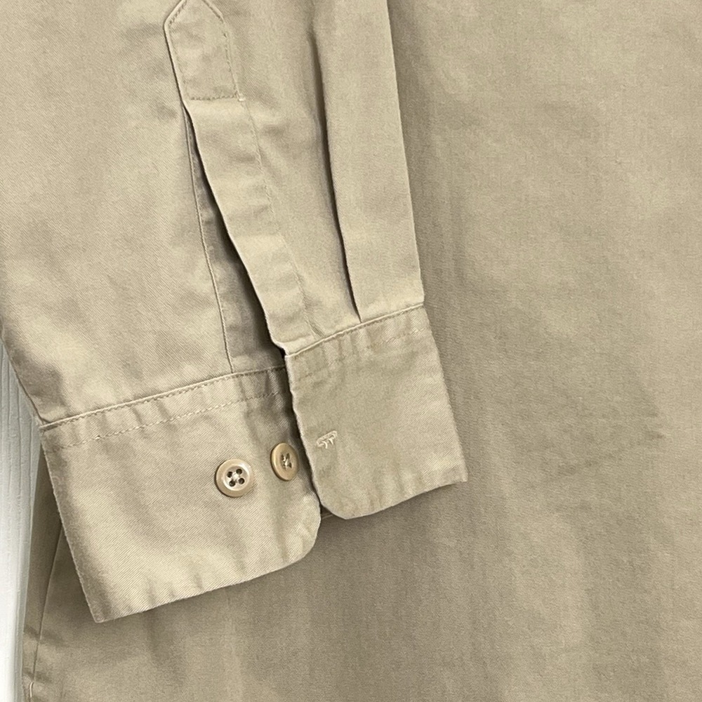 Open Trails Mens Work Shirt 3XL Tan Relaxed Fit Button Down Long Sleeve Pockets - Picture 5 of 6